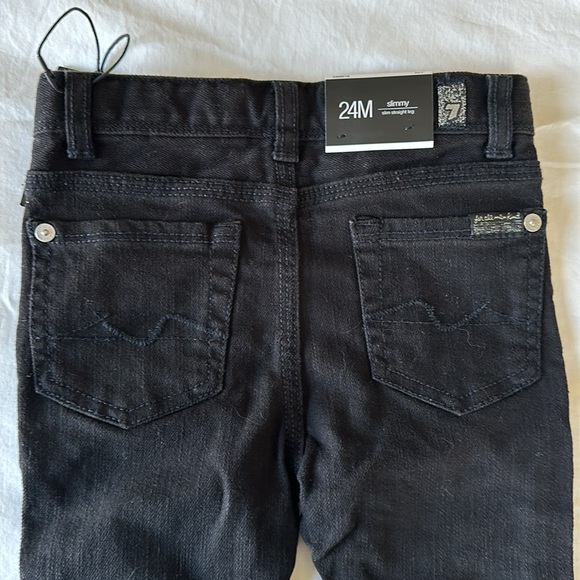 NWT- 7 for all mankind- boys size 24M black jeans - Picture 3 of 3